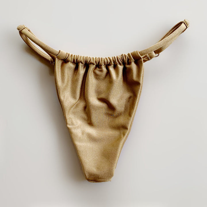 Almond Bronze Tanga Curtain Bikini Bottom-2