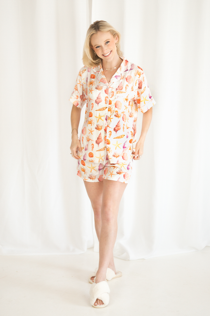 Sea Life Satin Pajamas-2