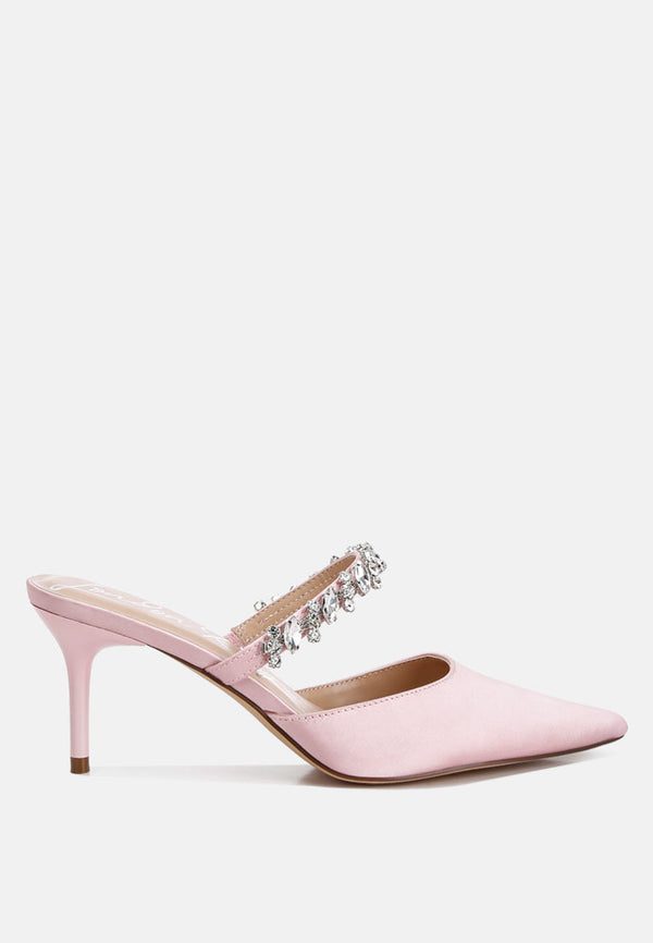 Sena Diamante Stiletto Mules Sandals-5