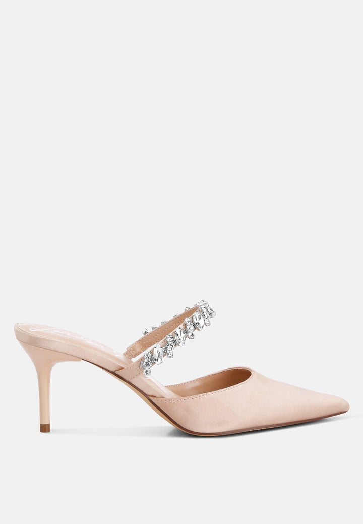Sena Diamante Stiletto Mules Sandals-6