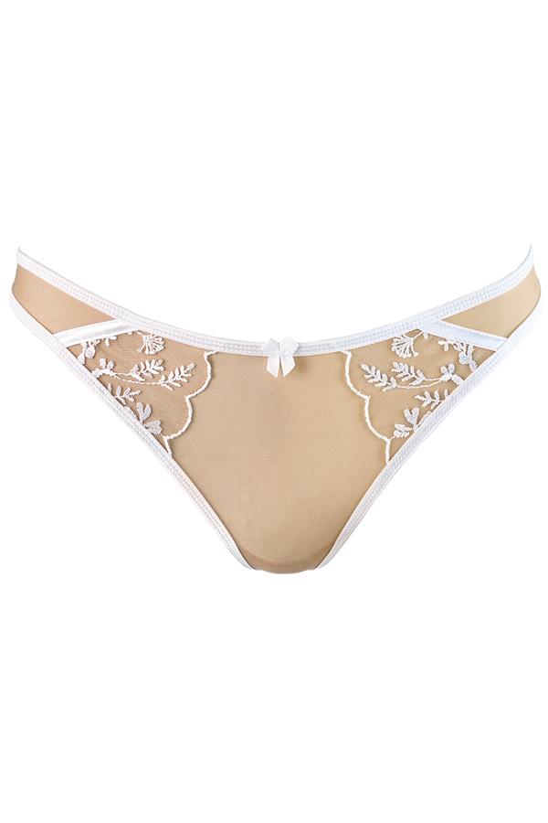 Sheer Mesh Thong Panty Axami Enigma White-2