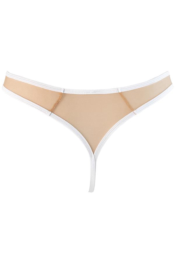 Sheer Mesh Thong Panty Axami Enigma White-3