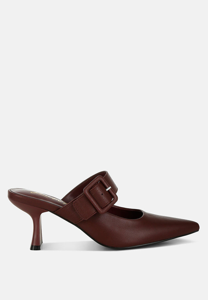 Shein Star Slim Block Heel Mules-7