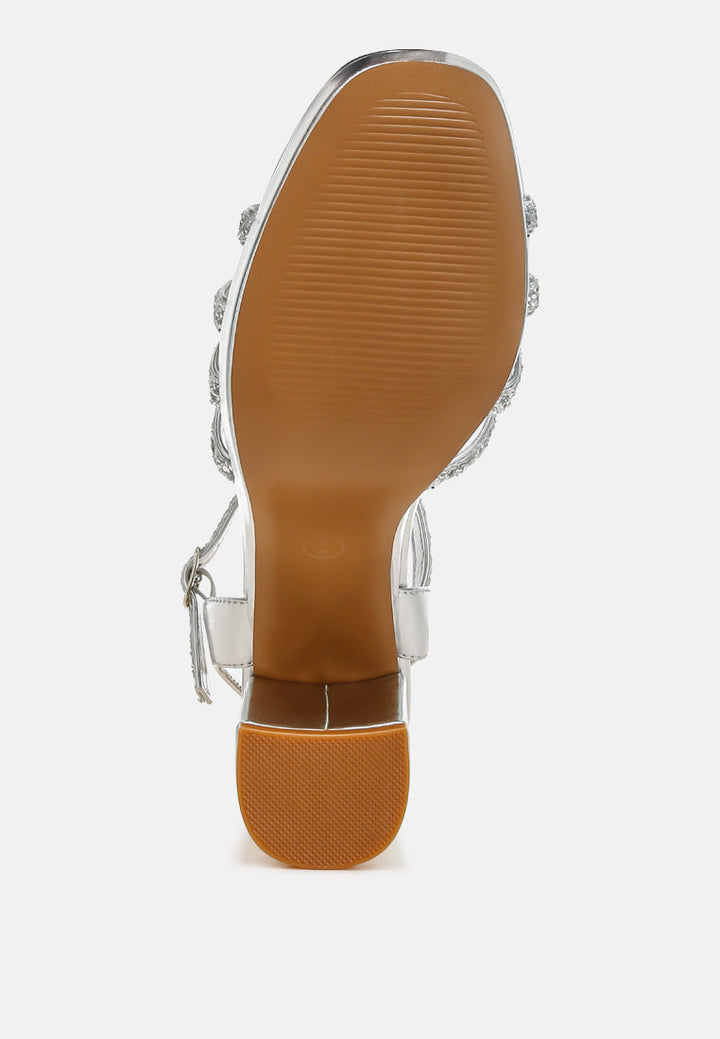Sparks Fly Glitter Strappy Block Sandals-4