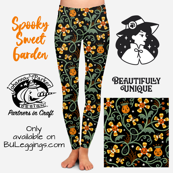 Spooky Sweet Garden (Johanna Parker Exclusive) - High-quality Handcrafted Vibrant Leggings-0