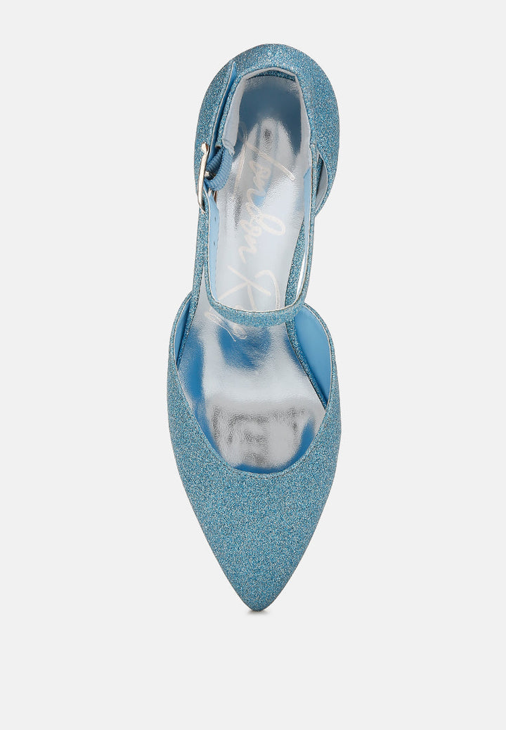 Taznia Glitter Block Heel Sandals-3