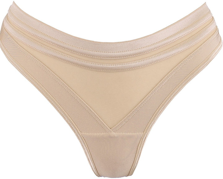 Soft Brazilian Thong Panty Axami Stripe Nude-2
