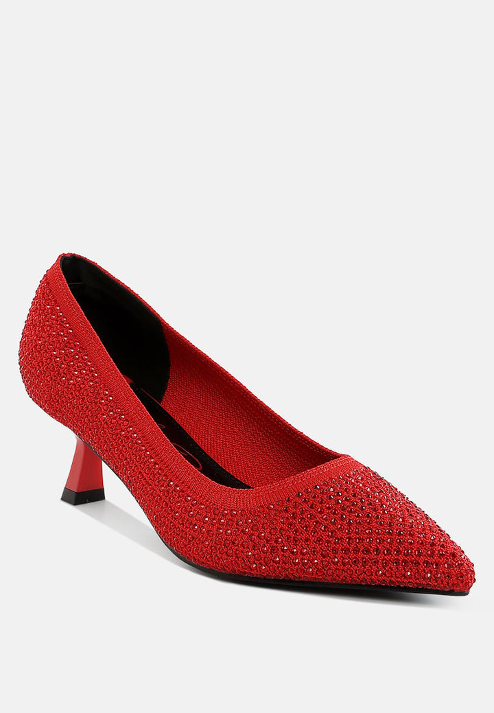 Vimto Breathable Rhinestone Pumps-1