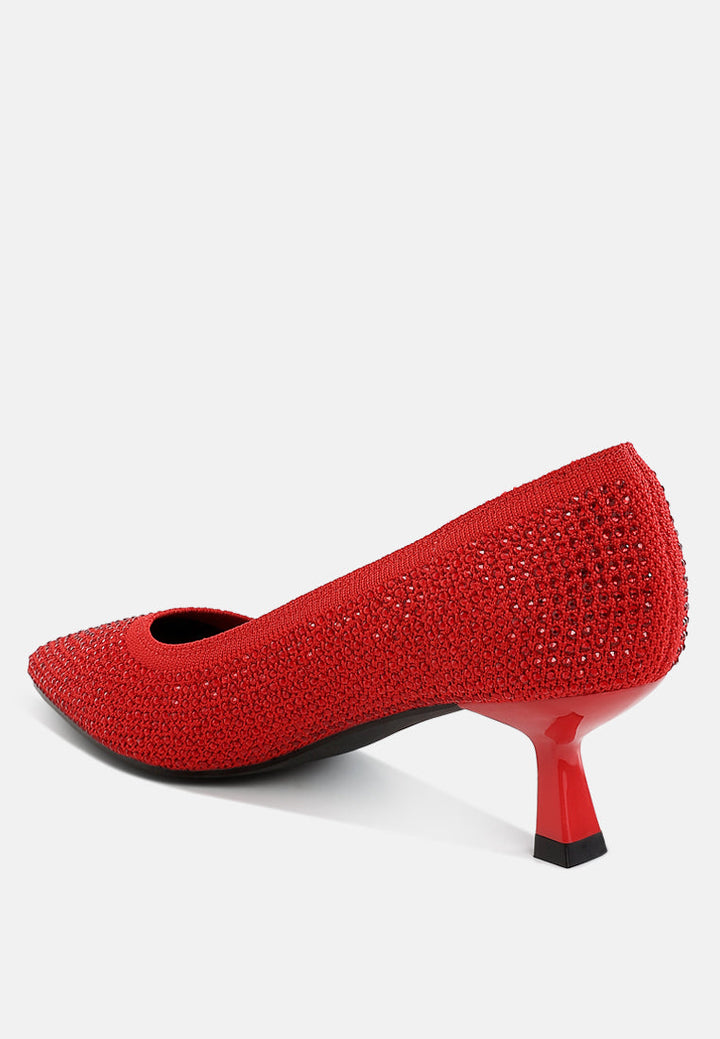 Vimto Breathable Rhinestone Pumps-2