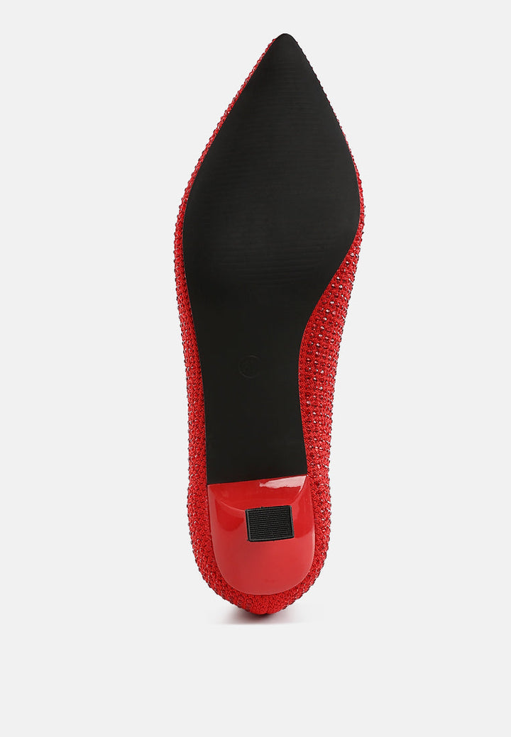 Vimto Breathable Rhinestone Pumps-4