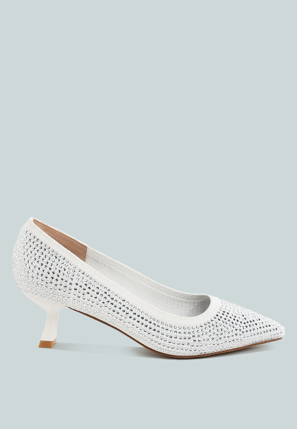 Vimto Breathable Rhinestone Pumps-5