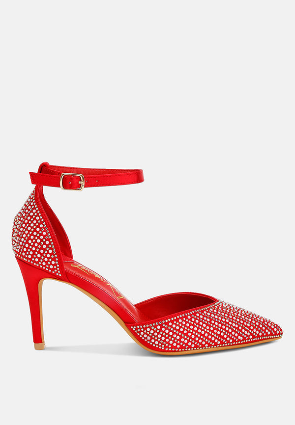 Wanda Pearls & Sequins Embellished Stiletto Sandals-5
