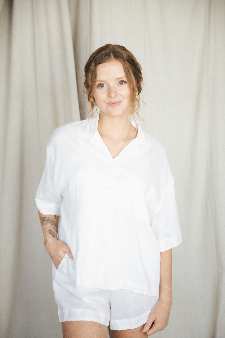White Linen Matching Set-1