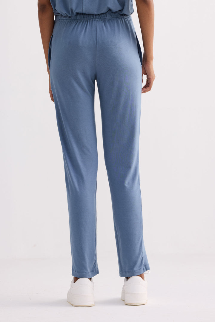 Wide Leg Pant in Blue-2