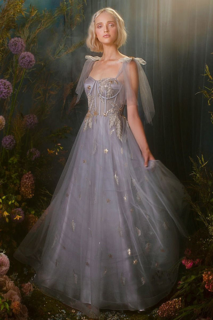 Star of My Eye Royal Princess Look Embroidered Sweetheart Long Ball & Prom Dress CDA0824-3
