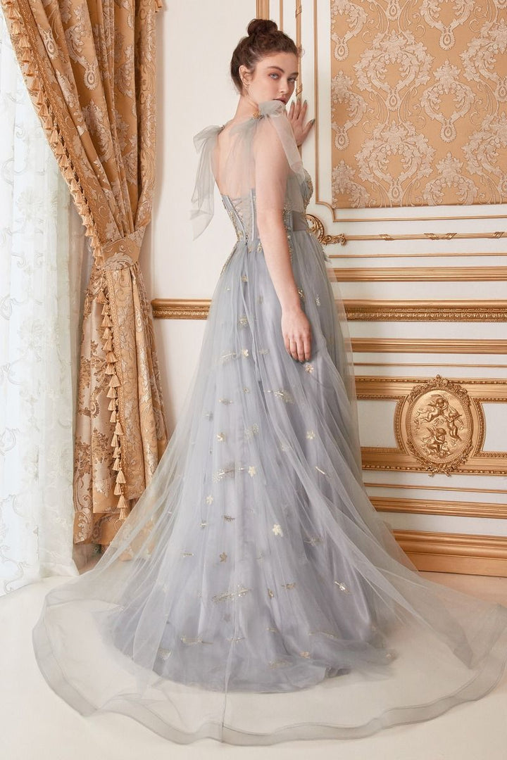 Star of My Eye Royal Princess Look Embroidered Sweetheart Long Ball & Prom Dress CDA0824-2