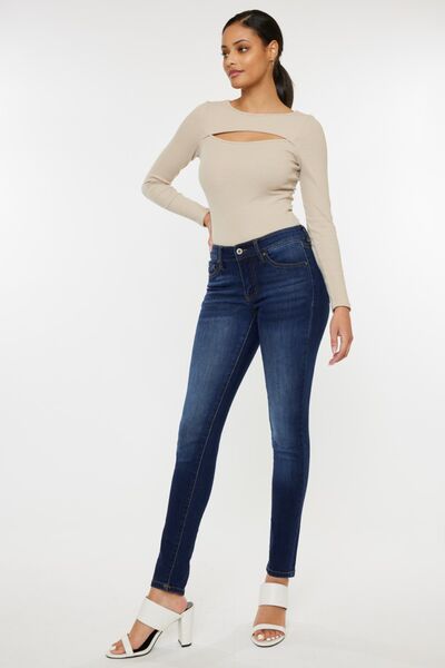 Kancan Mid Rise Gradient Skinny Jeans-3