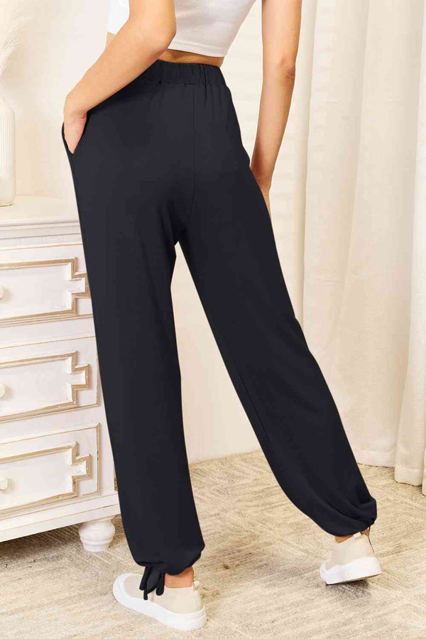 Basic Bae Full Size Soft Rayon Drawstring Waist Pants with Pockets-5