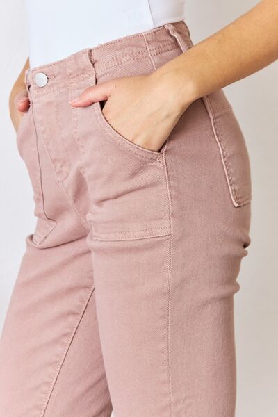 RISEN Full Size High Rise Ankle Flare Jeans-4