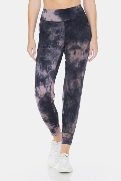 Leggings Depot Tie-Dye High Waist Cropped Leggings-0