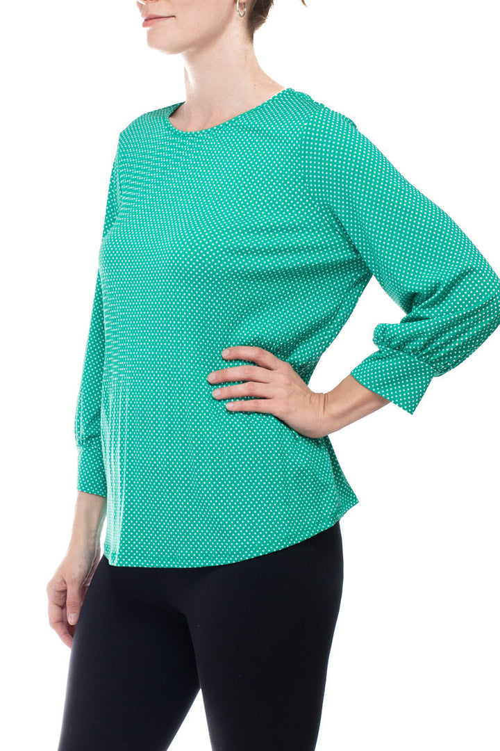Adrianna Papell Crew Neck 3/4 Sleeves Crepe Top-3