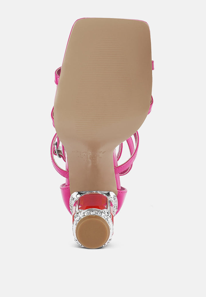 Affluence Jeweled High Heel Sandals-4