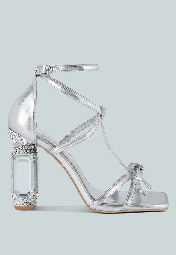 Affluence Jeweled High Heel Sandals-5