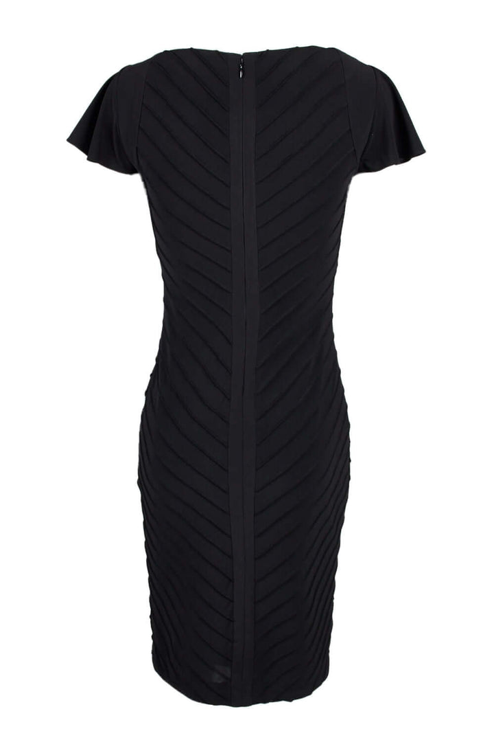 Adrianna Papell V-Neck Cap Sleeve Piping Detail Bodycon Zipper Back Jersey Dress-1
