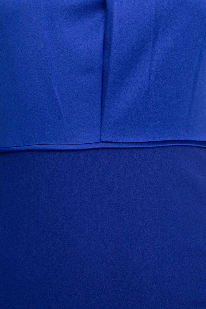 Adrianna Papell Halter Neck Sleeveless Empire Waist Tie Back Zipper Back Bodycon Solid Crepe Dress-3