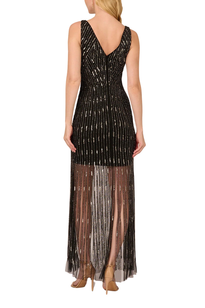Adrianna Papell Beaded Sleeveless Dress With Carwash Hem-2