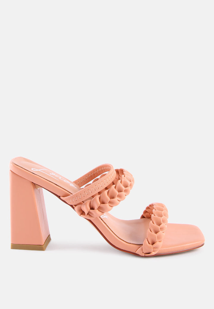 Arnie Braided Straps Block Heeled Sandals-0