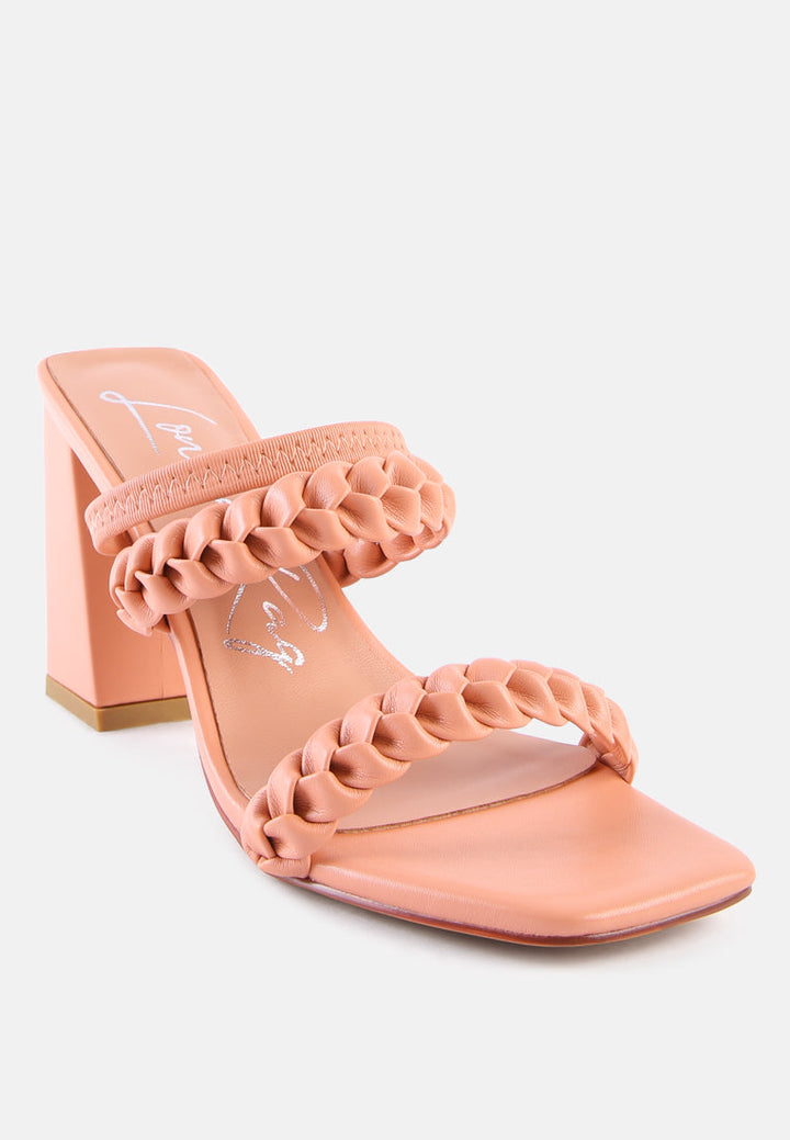 Arnie Braided Straps Block Heeled Sandals-1