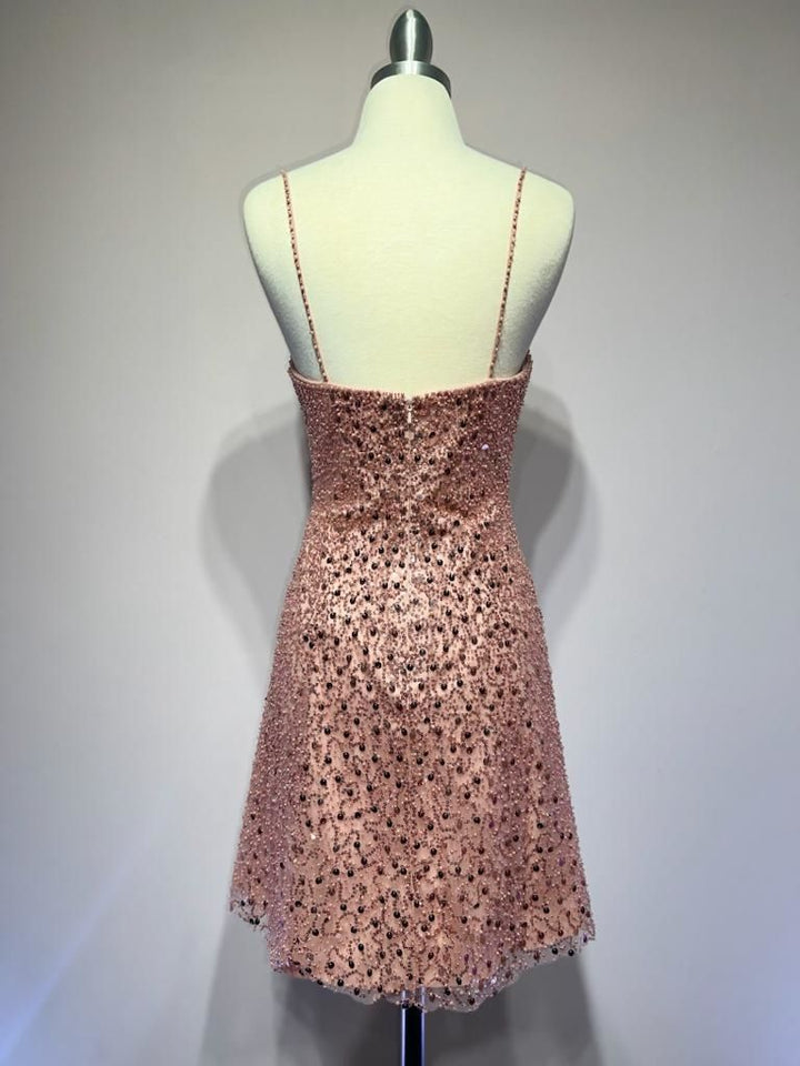 Sweetheart Open Back Spaghetti Straps Open Back Short Cocktail Dress CDB2318-1
