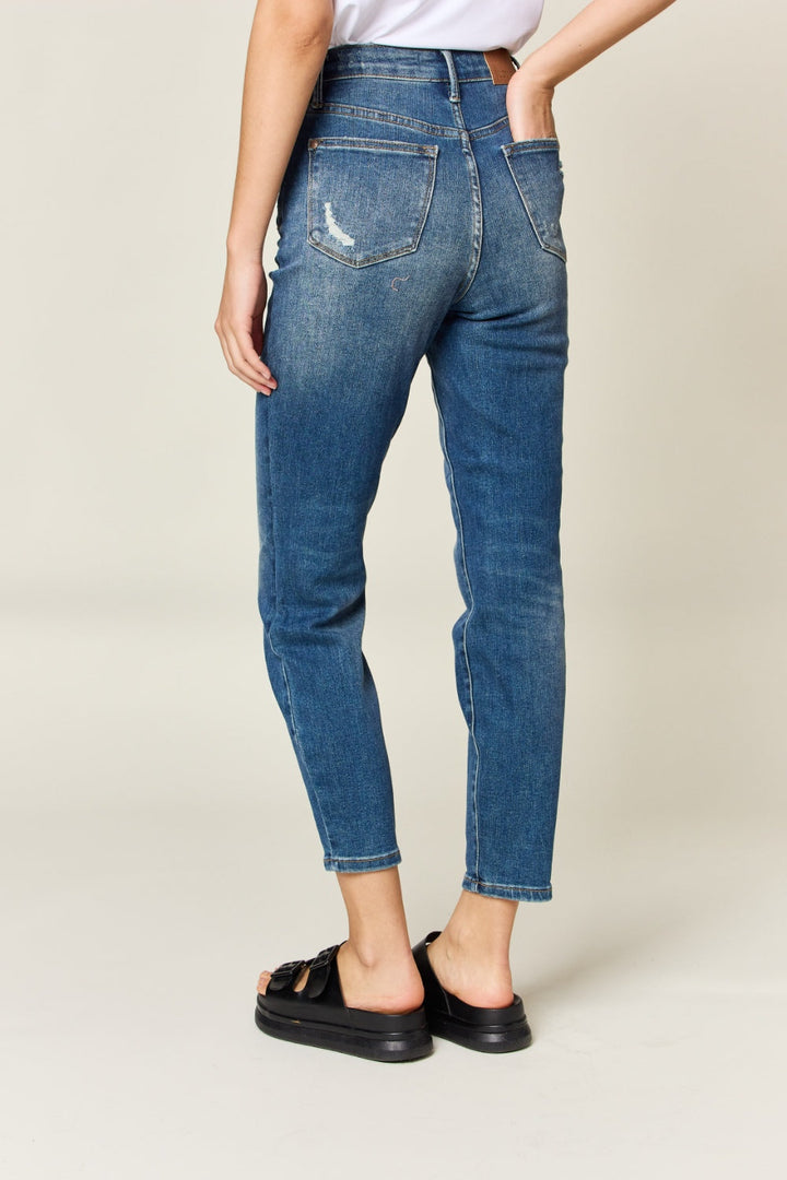 Judy Blue Full Size Tummy Control High Waist Slim Jeans-1