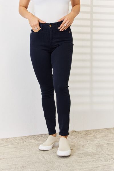 Judy Blue Full Size Garment Dyed Tummy Control Skinny Jeans-0