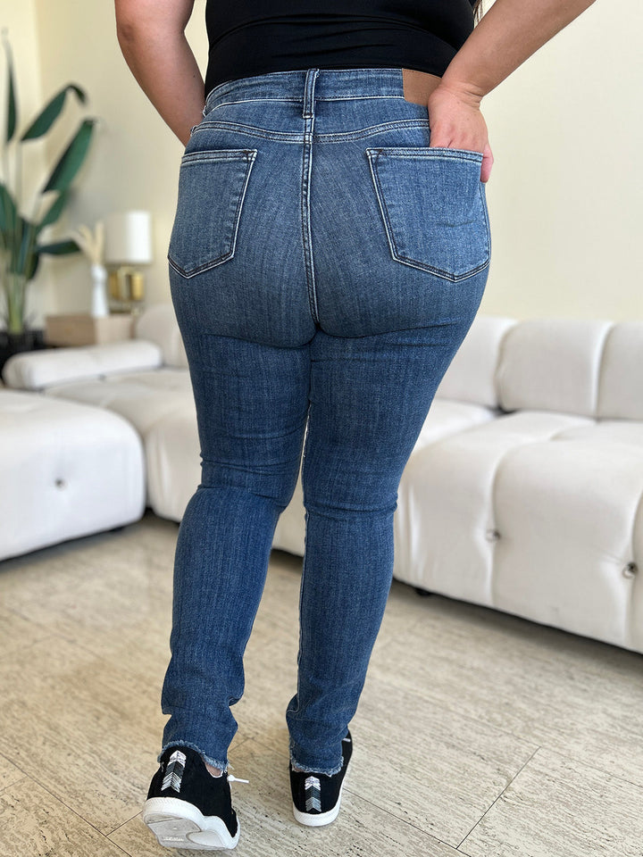 Judy Blue Full Size  High Waist Distressed Skinny Jeans-1