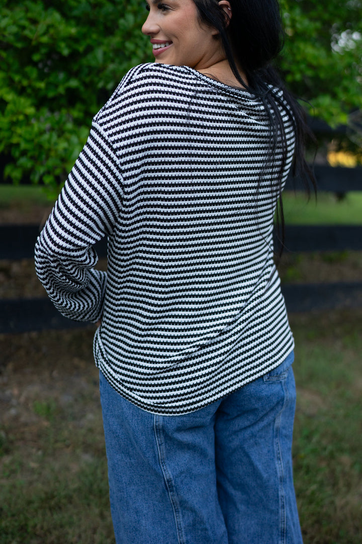 Elouise Stripe Long Sleeve Top-1