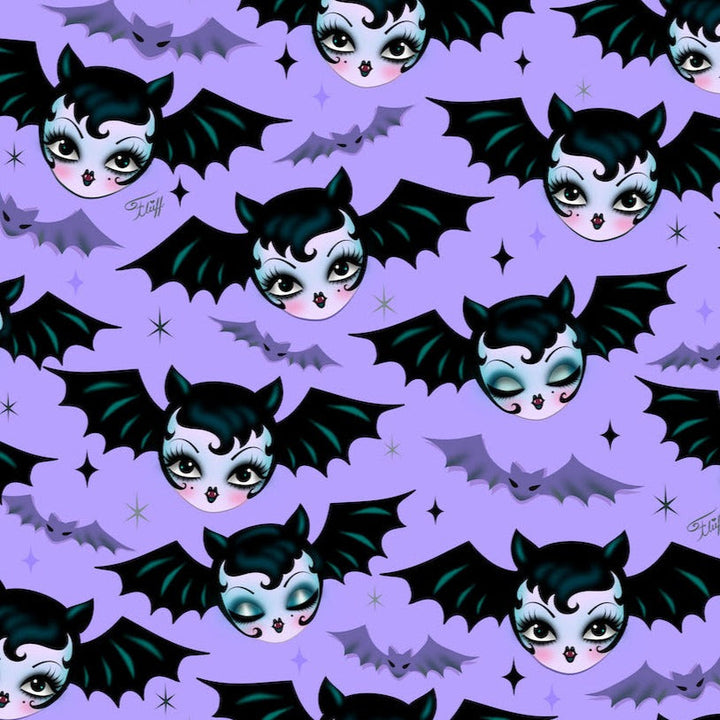 "Battylicious" Leggings by Miss Fluff x Lipstick & Chrome PURPLE-1