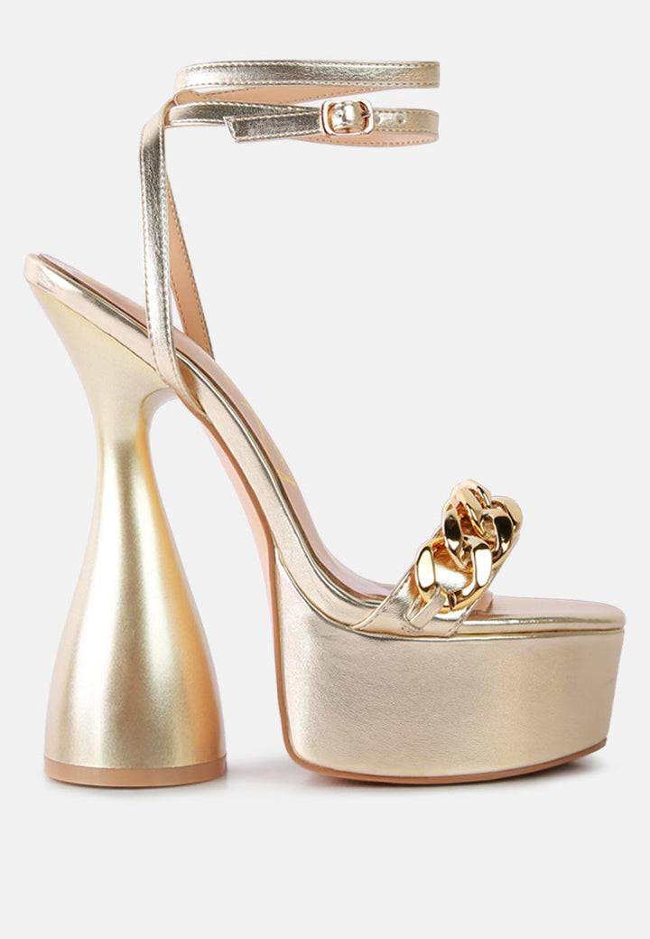 Big Bash Metallic High Platform Chunky Sandals-0