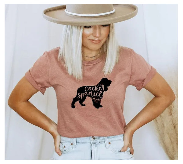 Cocker Spaniel Mom T-shirt, Funny Cocker Shirt, Spaniel Owner Gift, Mom Tee, Pet Lover Shirt, Dog Mama Top, Gift For Her, Funny Dog Shirt