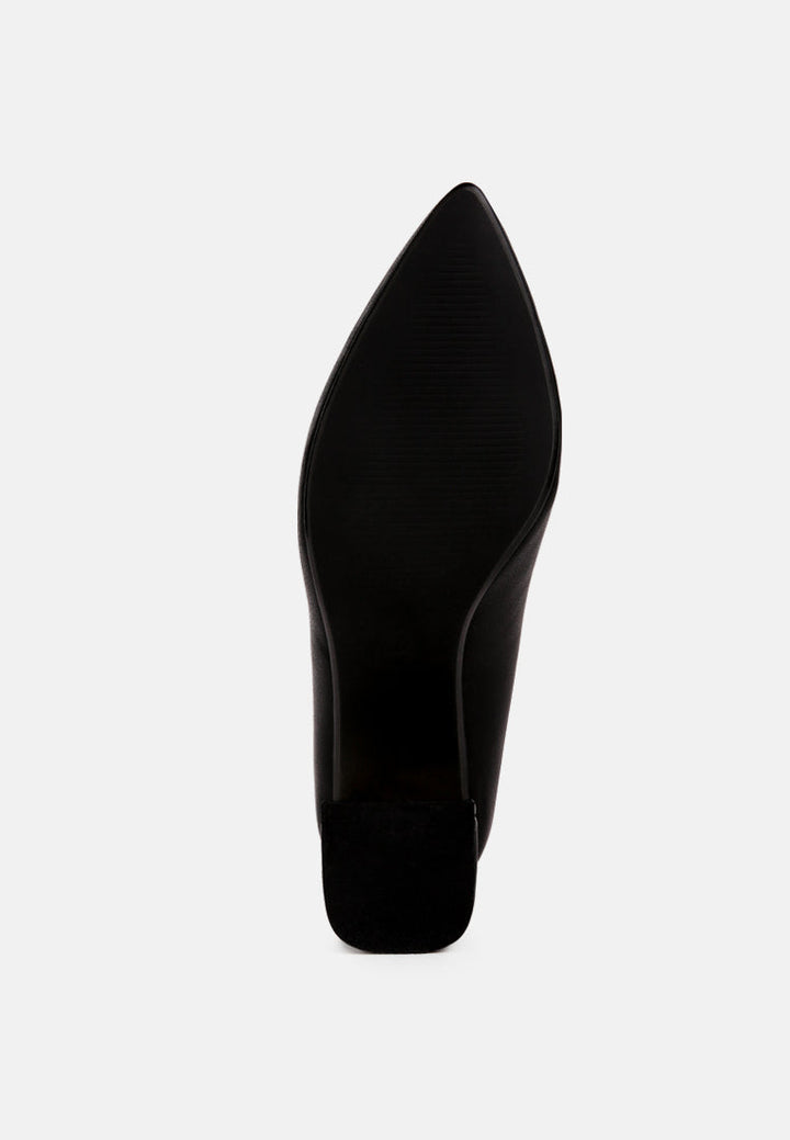 Casey Metallic Detail Block Heel Pumps By RAG-4