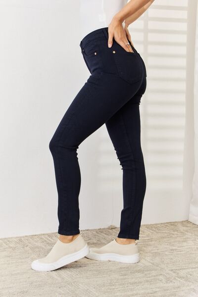 Judy Blue Full Size Garment Dyed Tummy Control Skinny Jeans-4