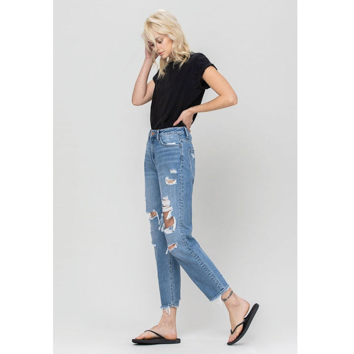 Distressed Mom Jeans-1