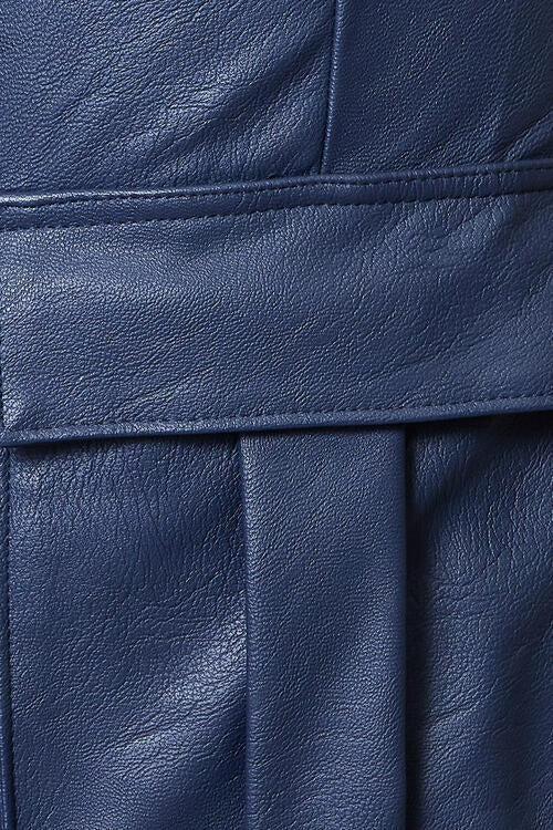 Kristen Faux Leather Cargo Joggers-4
