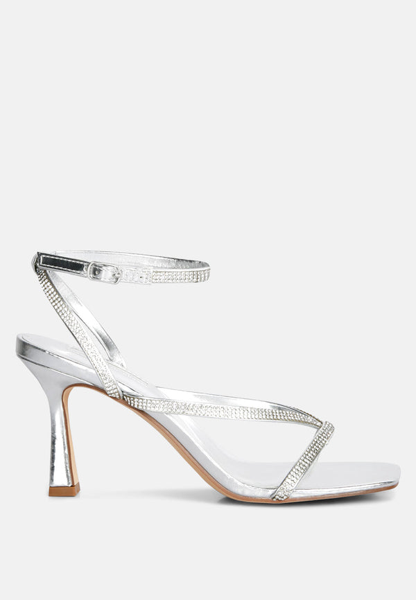 Crush It Diamante Mid Heel Sandal-5