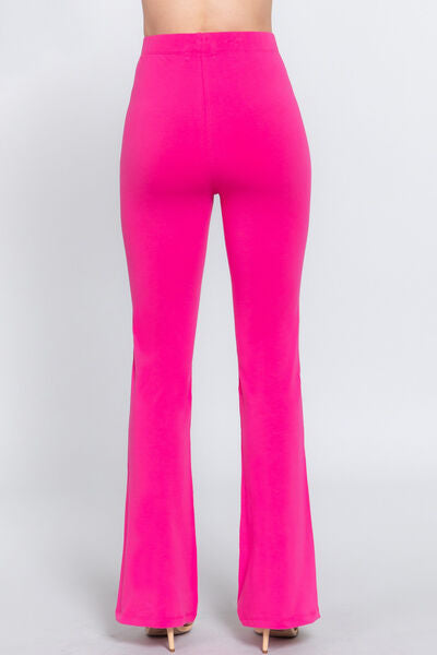 ACTIVE BASIC Waist Elastic Slim Flare Yoga Pants-1