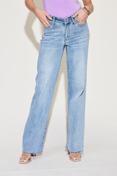 Judy Blue Full Size V Front Waistband Straight Jeans-4