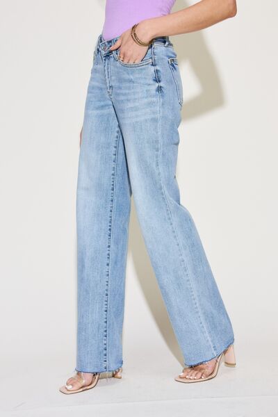 Judy Blue Full Size V Front Waistband Straight Jeans-2