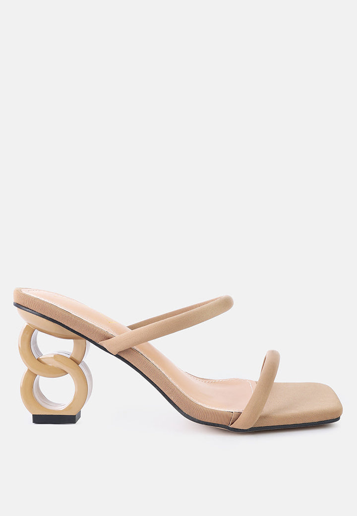 Downtown Double Strap Fantasy Heel Sandals-5