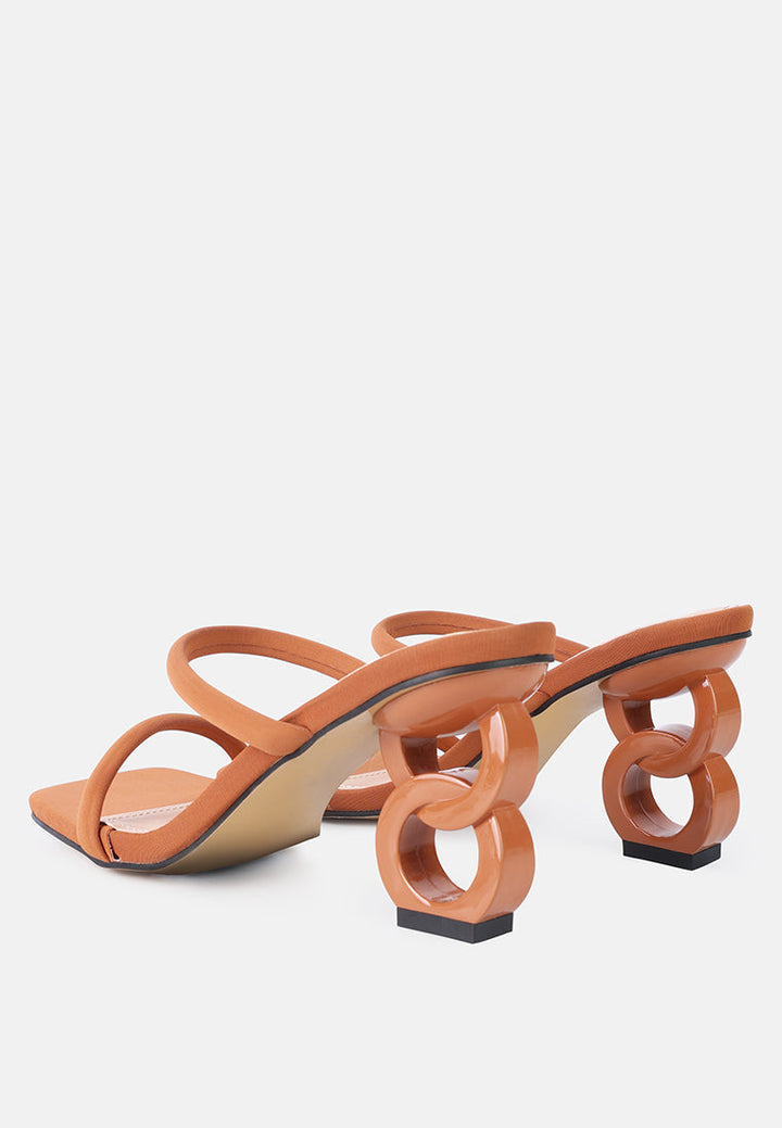 Downtown Double Strap Fantasy Heel Sandals-2
